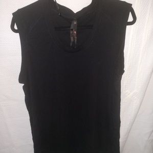 Melissa McCarthy Seven7 black long tank top
